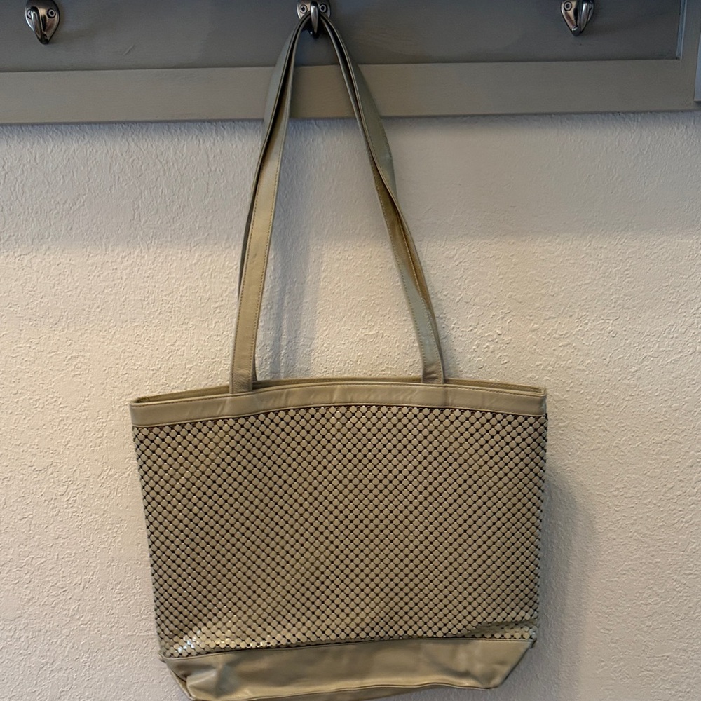 Whiting & Davis Gold Mesh Tote Bag